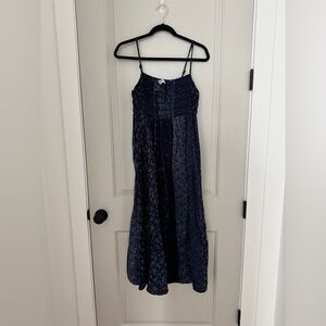 Blue handkerchief floral pattern dress by Lucky Brand.